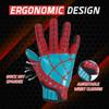 AIGEVTURE Youth Football Gloves Kid Receiver Gloves Boys Girls Unmatched Grip Great Gift (Sky Blue and Red, Youth S) view 3