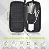 Golf Glove Holder Case, Golf Bag Organizer Hard Protective Case with Glove Shaper ,Pocket & Slots Store Golf Accessories and Personal Items Multifunctional Storage Golf Bag Gift for Men Women Golfers view 2