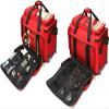 First Aid Kit Bag Rolling Medical Supplies Bag with Detachable Trolley, Nurse Rolling Bag Emergency Rescue Kit for Outdoor Hiking, Backpacking, Camping, Traveling view 4