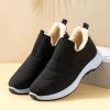 Slip On Winter Sneakers Fashion Casual Lightweight Soft Bottom Cotton Lined Solid Color Outdoor Warm Winter Shoes (Dark Gray, 9) view 2
