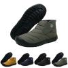 Winter Snow Boots Slip-on Water Resistant Booties Anti-Slip Lightweight Warm Ankle Boots with Full Fur for Men Women (AG, 8.5) view 4