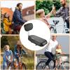 hatleues Extra Wide Bike Back Seat Cushion Bike Seat with Backrest Bike Armrest Footrest Handrail Pedals Set Kids Child Safety Carrier Bicycle Baby Seat for Electric Folding Bikes Black view 3