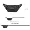 Extra Long Strap Fanny Pack, 59 Inch Max Adjustable Strap Plus Size Crossbody Bag, Extended Length Lightweight Waist Bag with Zipper and Pockets (Black) view 3