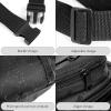 Extra Long Strap Fanny Pack, 59 Inch Max Adjustable Strap Plus Size Crossbody Bag, Extended Length Lightweight Waist Bag with Zipper and Pockets (Black) view 4
