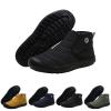 Winter Snow Boots Slip-on Water Resistant Booties Anti-Slip Lightweight Warm Ankle Boots with Full Fur for Men Women (Black, 6.5) view 3