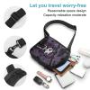 Sling Bag for Women Men Daypack Purple Black Goth Spooky Chest Bag Crossbody Backpack for Hiking Travel view 3