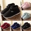 Elastic Winter Warm Ankle Boots Fleece Linen Softy Sole Waterproof Arch Support Solid Color Winter Warm Thick Shoes (Black, 10) view 3