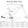 BSFHQS 29ER Aluminum Alloy Mountain Bike Frame M/L Thru Axle 12x148mm Boost Frame Disc Brake XC Hardtail Frame,Max 2.35" Tire(Blue,29" M) view 2