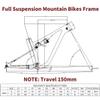 BSFHQS 29er Full Suspension Mountain Bike Frame 15/17in Carbon Frame XC Soft Tail Disc Brake Frame 150mm Travel 12 * 148mm Thru-Axle Boost BB92mm(29 * 17in) view 2