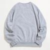 BCDlily Womens Cropped Sweatshirt Women Christmas Sweatshirts Chicken Graphic Crew Neck Pullover Cute Xmas Hat Shirts Thanksgiving Holiday Tops (KB-Light Gray, L) view 4