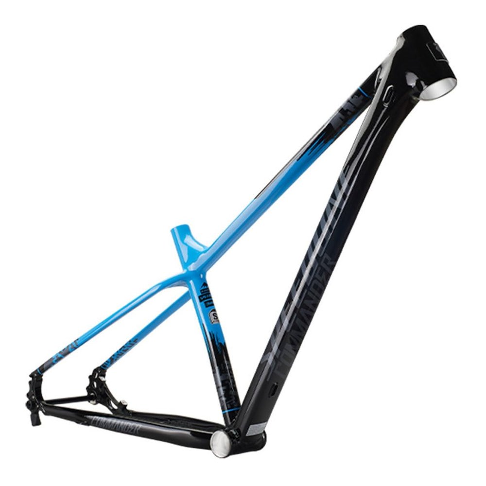 BSFHQS 29er XC Mountain Bikes Cross-Country Frame 15.3" 17.3" 19.3" Aluminum Alloy Dirt Jump Competition Hardtail Frame Disc Brake Thru Axle Frame 12x142mm, Internal Routing(Black-Blue,29" M)