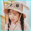 Cute Rabbit Hat Ear Moving Jumping Hat,Woollen Sunhat for Women Suitable for All Seasons,Moving pop up hat with Ears for Kids (US, Numeric Height, 52.5, Yellow) view 3