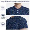 Funny Golf Polo Shirts Happy New Year Quick-Dry Polo Shirts Happy New Year Short Sleeve Golf Shirts Hawaiian Polo Shirts view 4