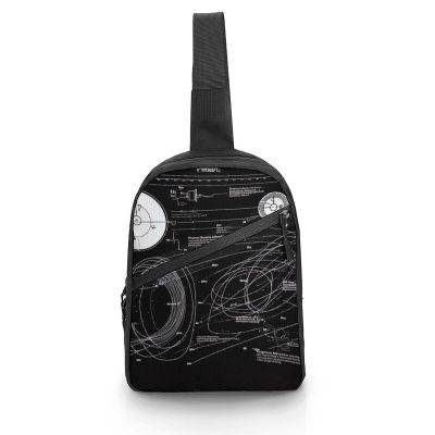 Sling Bag for Women Men Daypack Physics Print Chest Bag Crossbody Backpack for Hiking Travel