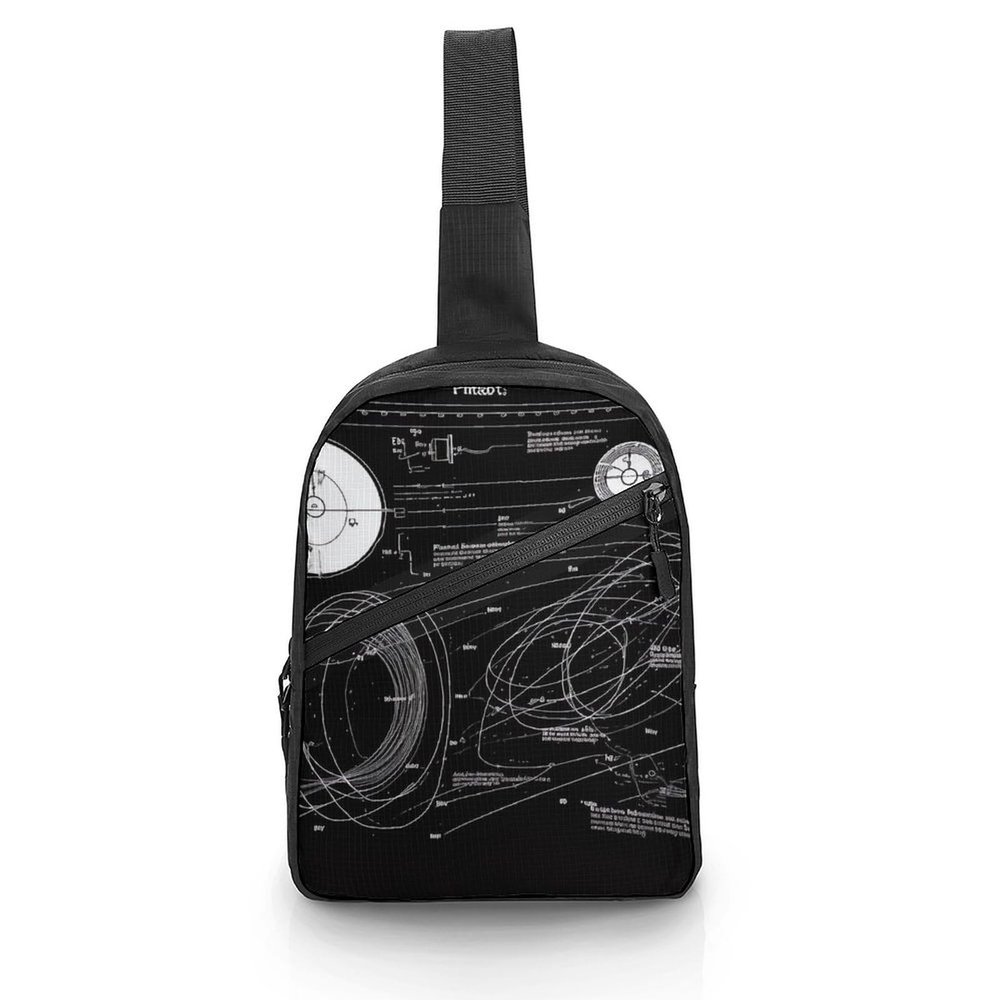 Sling Bag for Women Men Daypack Physics Print Chest Bag Crossbody Backpack for Hiking Travel