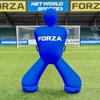 FORZA Giant Inflatable Soccer Dummy | Free Kick Defender Wall 77in Air Mannequin for Goalkeeper Practice Heavy-Duty PVC Design for All-Weather Use (with Pump, Electric Blue, with Carry Bag) view 1
