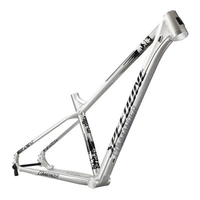 BSFHQS 29er XC Mountain Bikes Cross-Country Frame 15.3" 17.3" 19.3" Aluminum Alloy Dirt Jump Competition Hardtail Frame Disc Brake Thru Axle Frame 12x142mm, Internal Routing(Silver,29" L)