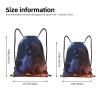 XFYJRKL Cat Warrior Drawstring Bags Unisex Drawstring Backpack 3D Print Lightweight Daypack Sports Gym Bag Small view 4
