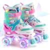 NEMONE Mermaid Roller Skates (Green M) with Protective Gear Set Knee Elbow Wrist Guards Pads for Kids Girls (Green M) view 2