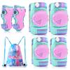 NEMONE Mermaid Roller Skates (Green M) with Protective Gear Set Knee Elbow Wrist Guards Pads for Kids Girls (Green M) view 3