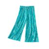 Toddler Girls Flowy Wide Leg Pants High Waist Palazzo Pants Loose Trousers Casual Baby Pants Girls (Blue, 2-3 Years) view 1