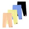 Kidddio Premium Baby & Toddler Capri Leggings - Soft Cotton Blend, Durable & Perfect for Every Adventure - Pack of 4 - Newborn - Black/Orange-Pink/Lavender/Yellow view 1