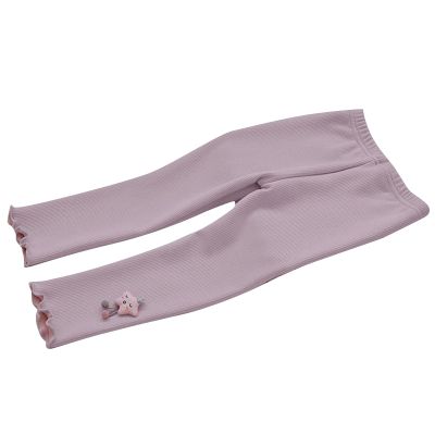 Baby Girls Fleece Lined Pants Knitted Leggings Toddler Girls Warm Winter Cute Stretchy Slim Pants (Purple, 12-18 Months)