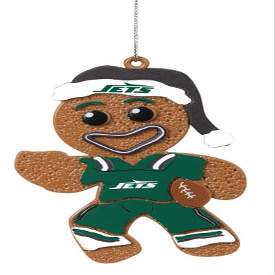 FOCO New York Jets NFL Gingerbread Man Holiday Ornament