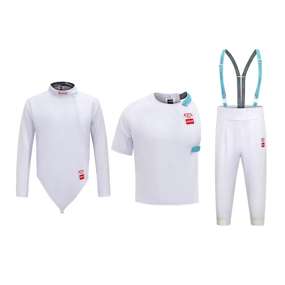 WRYSQBHJYB 450N Fencing Uniform 3-Piece Set - Fencing Gear, Fencing Jacket for Foil Epee Saber Right Hand Fencer Athlet(40#)