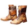 Ladmiple Womens Cowboy Boots Black Square Toe Mid-calf Combat Military Winter Boot for Women Side Zipper Low Heel Motorcycle Riding Biker Boots Western Dress Ankle Booties 2024 view 1