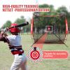AOLIGEIJS 6'X6' Baseball Softball Practice Net,Pitching Net,Batting Net,with Baseball Tee,Bonus Strike Zone,Target and Bow Frame,for Hitting,Pitching,Catching view 4