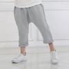 Toddler Boy Girl Cotton Linen Casual Harem Pants Basic Plain Soft Pant Baby Spring Fall Bloomers (Grey, 4-5 Years) view 3