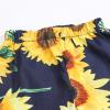Toddler Baby Girls Bell Bottom Sunflower Print Flare Pants Stretchy Cute Flare Legging Fashion (Dark Blue, 3 Years) view 2