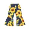 Toddler Baby Girls Bell Bottom Sunflower Print Flare Pants Stretchy Cute Flare Legging Fashion (Dark Blue, 3 Years) view 4