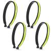AOZUO 4pcs High Reflective Cycling Trousers Clips, Safety Bicycle Elastic Ankle Bands Pant Leg Cuff Wrap Clip Reflective Gear Accessories for Riding Fishing Outdoor Recreation(Fluorescent Green) view 1