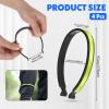AOZUO 4pcs High Reflective Cycling Trousers Clips, Safety Bicycle Elastic Ankle Bands Pant Leg Cuff Wrap Clip Reflective Gear Accessories for Riding Fishing Outdoor Recreation(Fluorescent Green) view 2