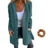 Casual Single Breasted Hooded Jacket for Autumn,Womens Casual Solid Color Coat Jackets Single-Breasted Mid Length (Dark Green,3XL) view 1