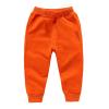 Baby Girls Boys Pants Toddler Cotton Pull on Jogger Kids Solid Elastic Waist Sweatpants Baggy Sport (Orange, 5-6 Years) view 2