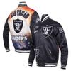 Pro Standard Mens NFL Las Vegas Raiders Sublimated Satin Jacket Satin Jacket Black M view 1