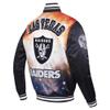 Pro Standard Mens NFL Las Vegas Raiders Sublimated Satin Jacket Satin Jacket Black M view 3