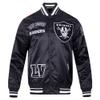 Pro Standard Mens NFL Las Vegas Raiders Sublimated Satin Jacket Satin Jacket Black M view 4