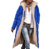 HINDOLA Long Puffer Coat Women's Winter Fashion Clothes Oversized Shearling Fleece Long Coats Jackets Sherpa Hooded Coats view 1