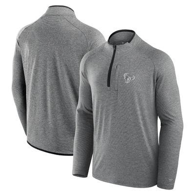Fanatics Unisex Charcoal Houston Texans Front Office Performance Primary Quarter-Zip Jacket