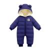 Baby Infant Boys Girls Snowsuit Winter Hooded Footed Warm Jumpsuit Outerwear for 3 to 24 Months (Navy, 3-6 Months) view 1