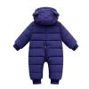 Baby Infant Boys Girls Snowsuit Winter Hooded Footed Warm Jumpsuit Outerwear for 3 to 24 Months (Navy, 3-6 Months) view 2