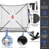 AOLIGEIJS 6'X6' Baseball Softball Practice Net,Pitching Net,Batting Net,with Bonus Strike Zone,Target and Bow Frame,for Hitting,Pitching,Catching view 2