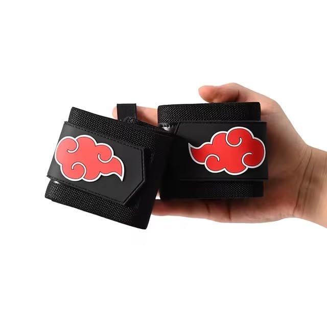 CROWN Anime Wrist Wraps Lifting Straps for Men and Women - 1 Pair Each, Gym Accessories Support Weightlifting, Powerlifting, Strength Training, and Improve Workout (C4)