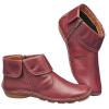 Ankle Boots for Women Fashion Arch Support Boots Side Zipper Vintage Leather Damping Shoes Flat Heel Booties view 3