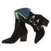 Gothic Boots for Women Pointed Toe Buckle Boots Mid Calf Boots Goth Punk Boots Zip Ankle Western Boots view 2