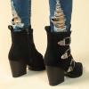 Gothic Boots for Women Pointed Toe Buckle Boots Mid Calf Boots Goth Punk Boots Zip Ankle Western Boots view 4